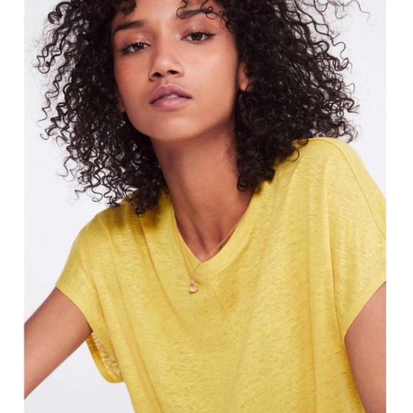 lou & grey softserve linen twist front top
